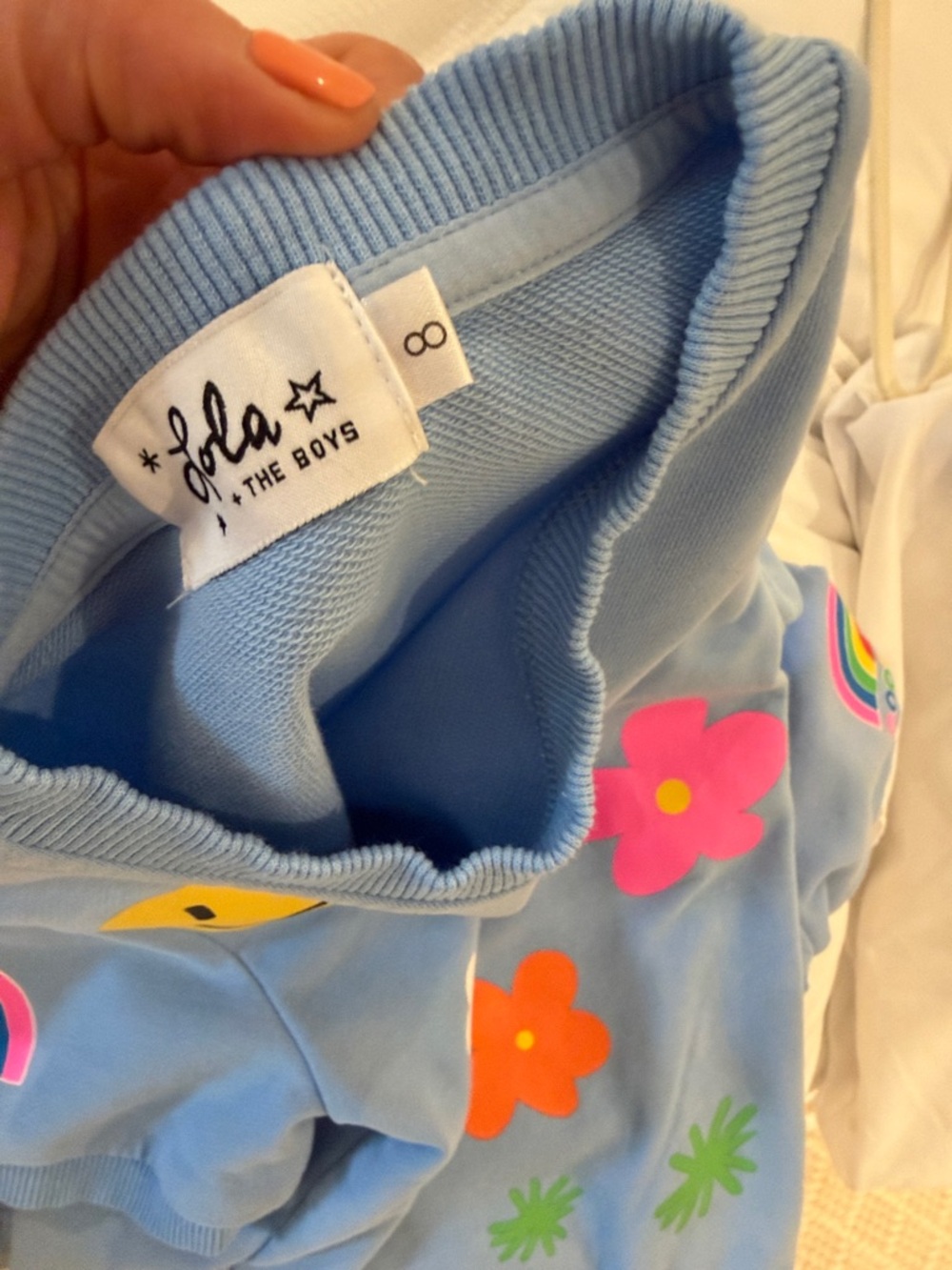 Lola + The Boys - Girls Blue Happy Daisy Matching Set - Size: 8Y - Picture 6 of 7